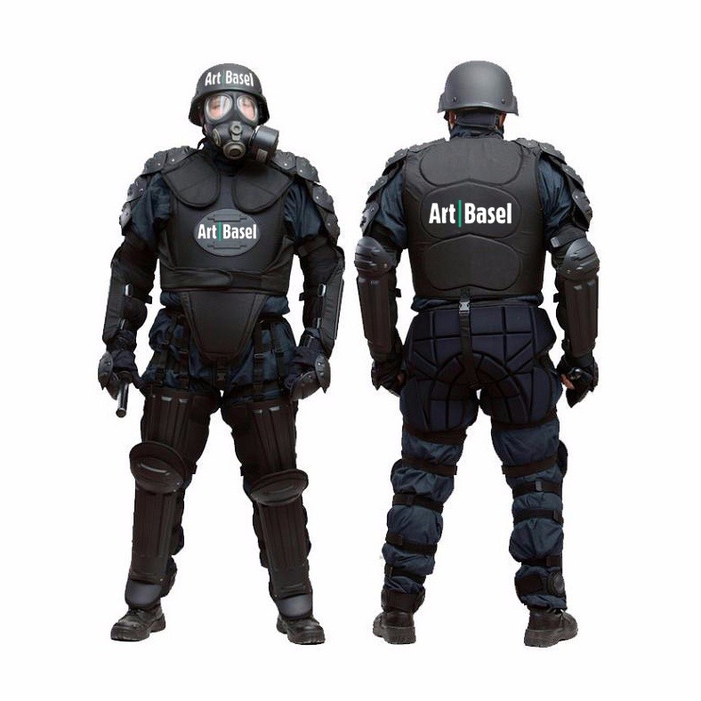 Art Basel riot gear