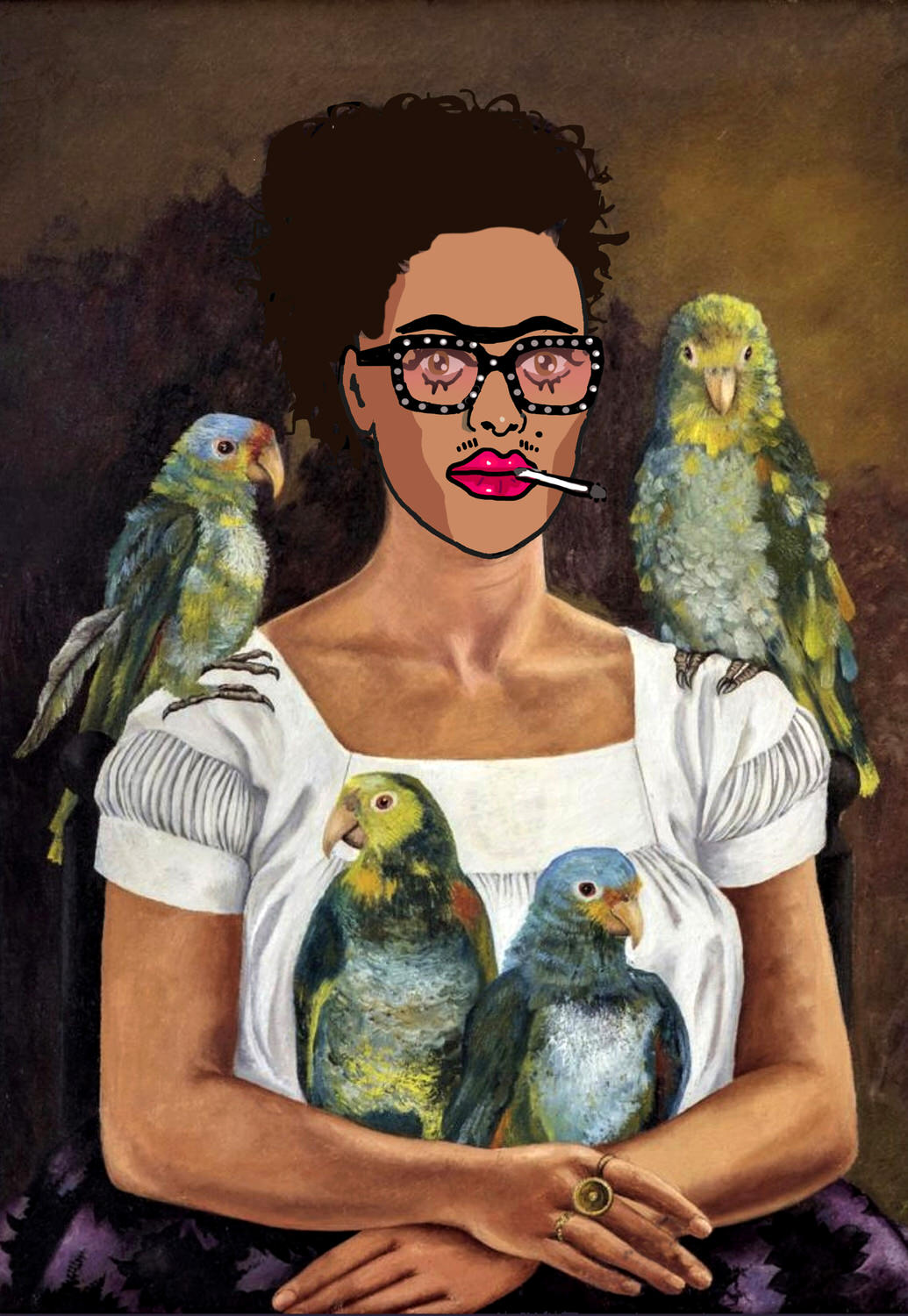 Frida Kahlo parrot Mutt